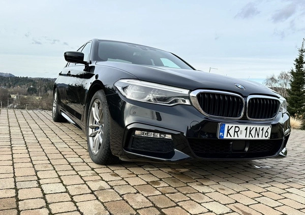 BMW Seria 5 cena 132500 przebieg: 127000, rok produkcji 2018 z Jordanów małe 37